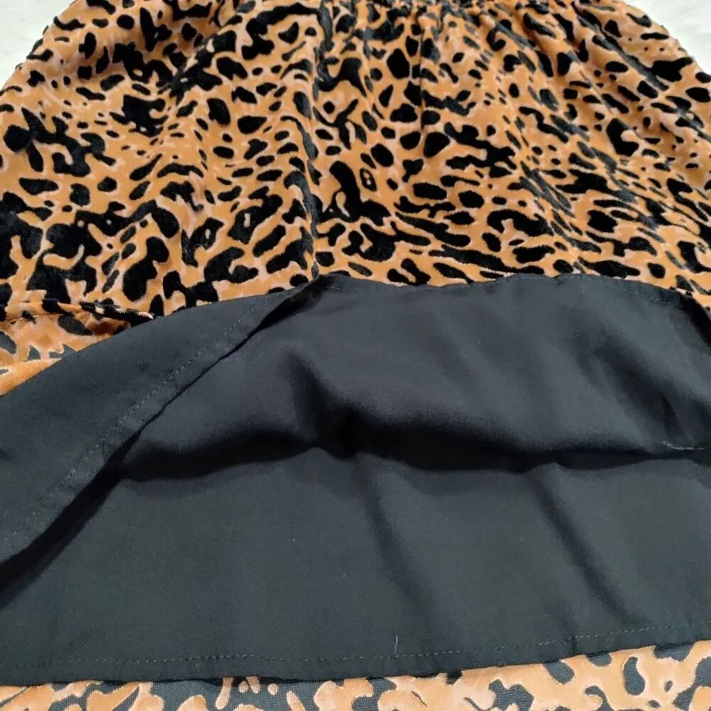 Lulus Intention Brown Leopard Print Velvet Burnout Strappy Mini Dress S, NWT - Picture 6 of 13